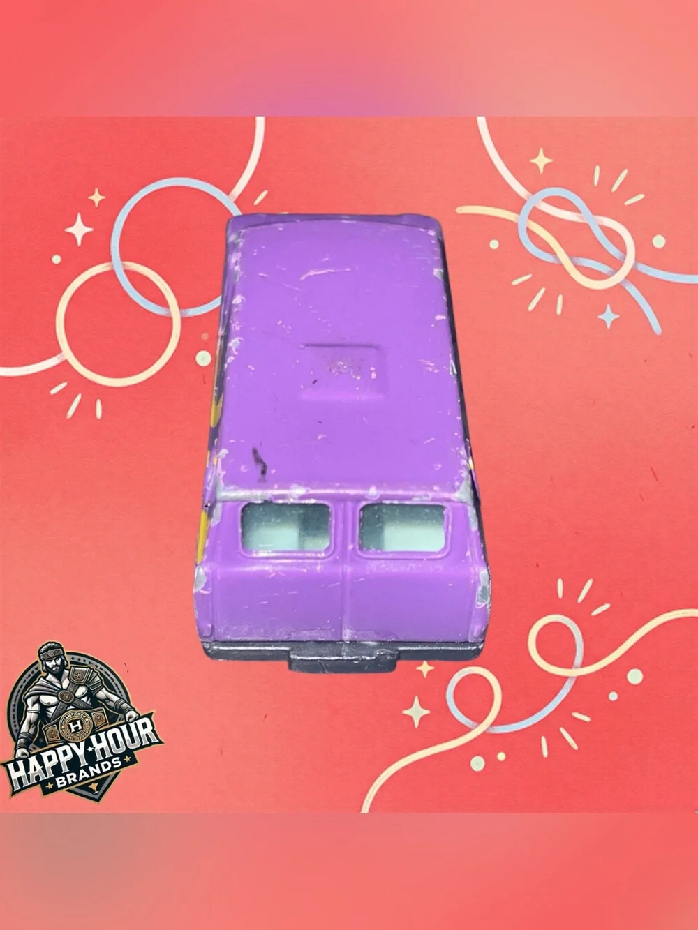 Yatming Diecast #1501 Purple Oval Window Custom Van